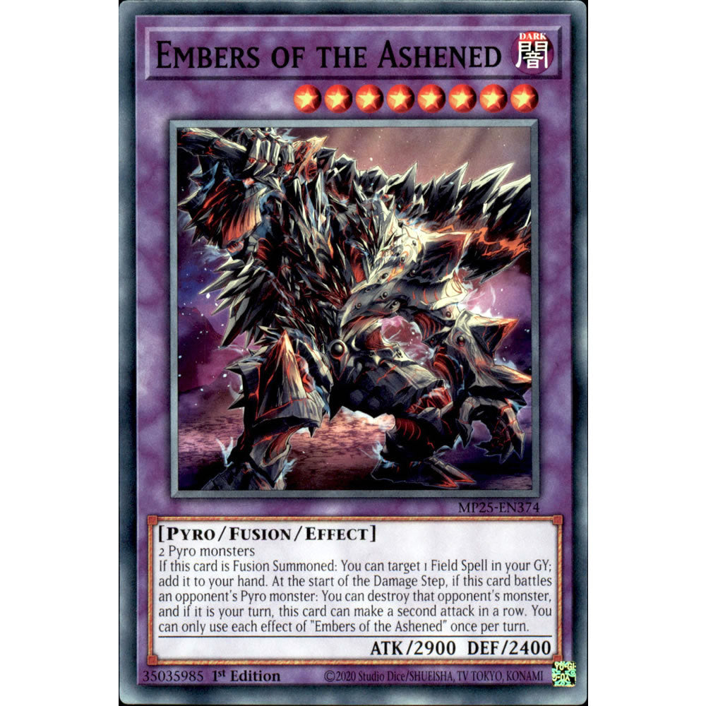 Embers of the Ashened MP25-EN374 Yu-Gi-Oh! Card from the Mega Tin 2025 Mega Pack Set