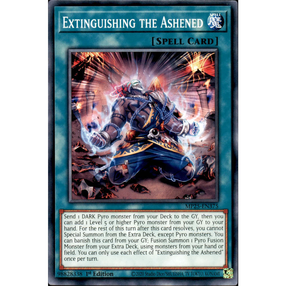 Extinguishing the Ashened MP25-EN375 Yu-Gi-Oh! Card from the Mega Tin 2025 Mega Pack Set