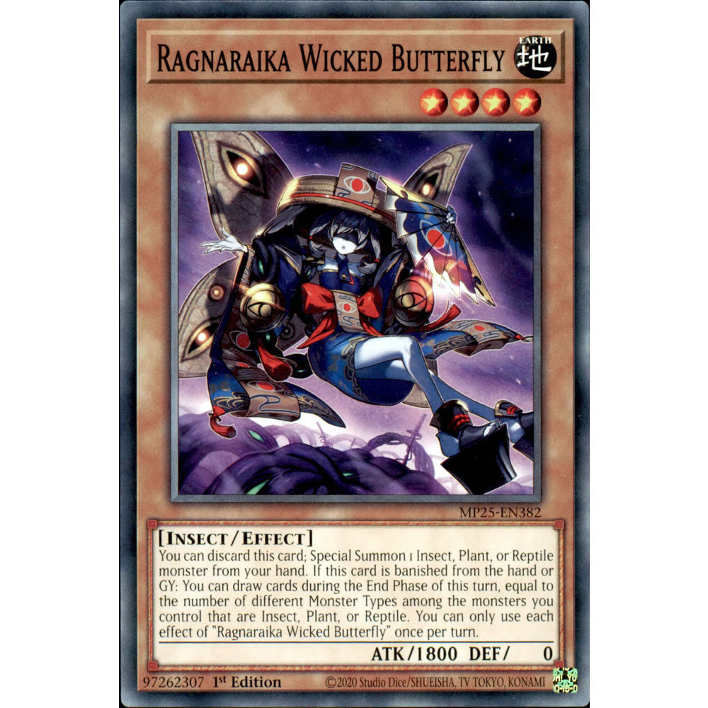 Ragnaraika Wicked Butterfly MP25-EN382 Yu-Gi-Oh! Card from the Mega Tin 2025 Mega Pack Set