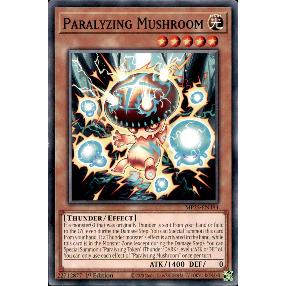Paralyzing Mushroom MP25-EN384 Yu-Gi-Oh! Card from the Mega Tin 2025 Mega Pack Set