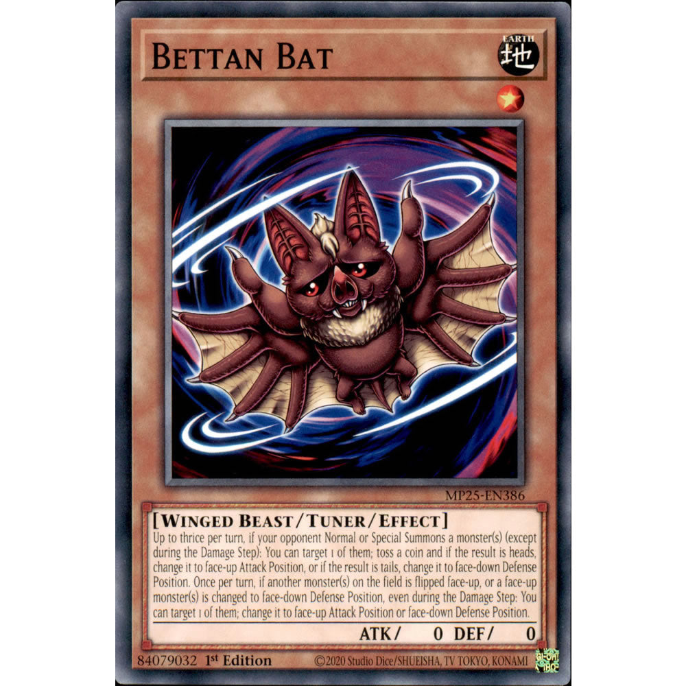 Bettan Bat MP25-EN386 Yu-Gi-Oh! Card from the Mega Tin 2025 Mega Pack Set