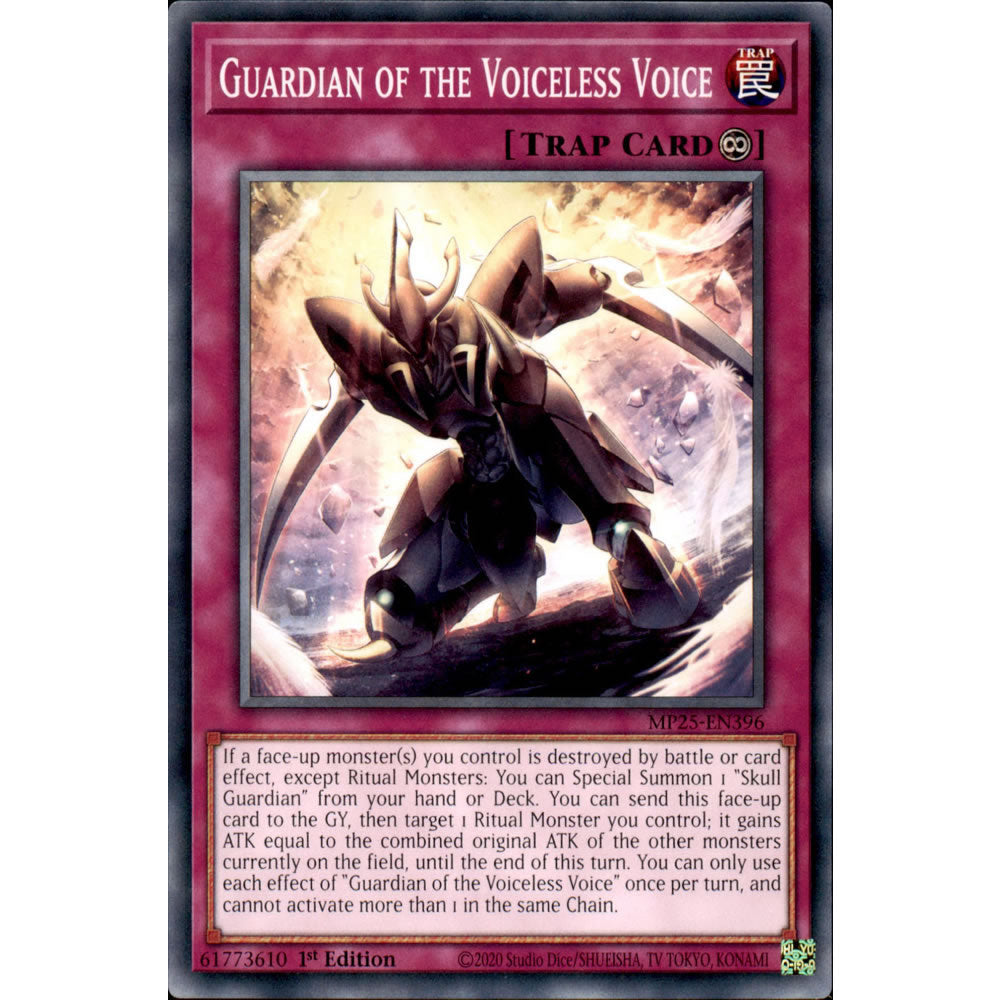 Guardian of the Voiceless Voice MP25-EN396 Yu-Gi-Oh! Card from the Mega Tin 2025 Mega Pack Set