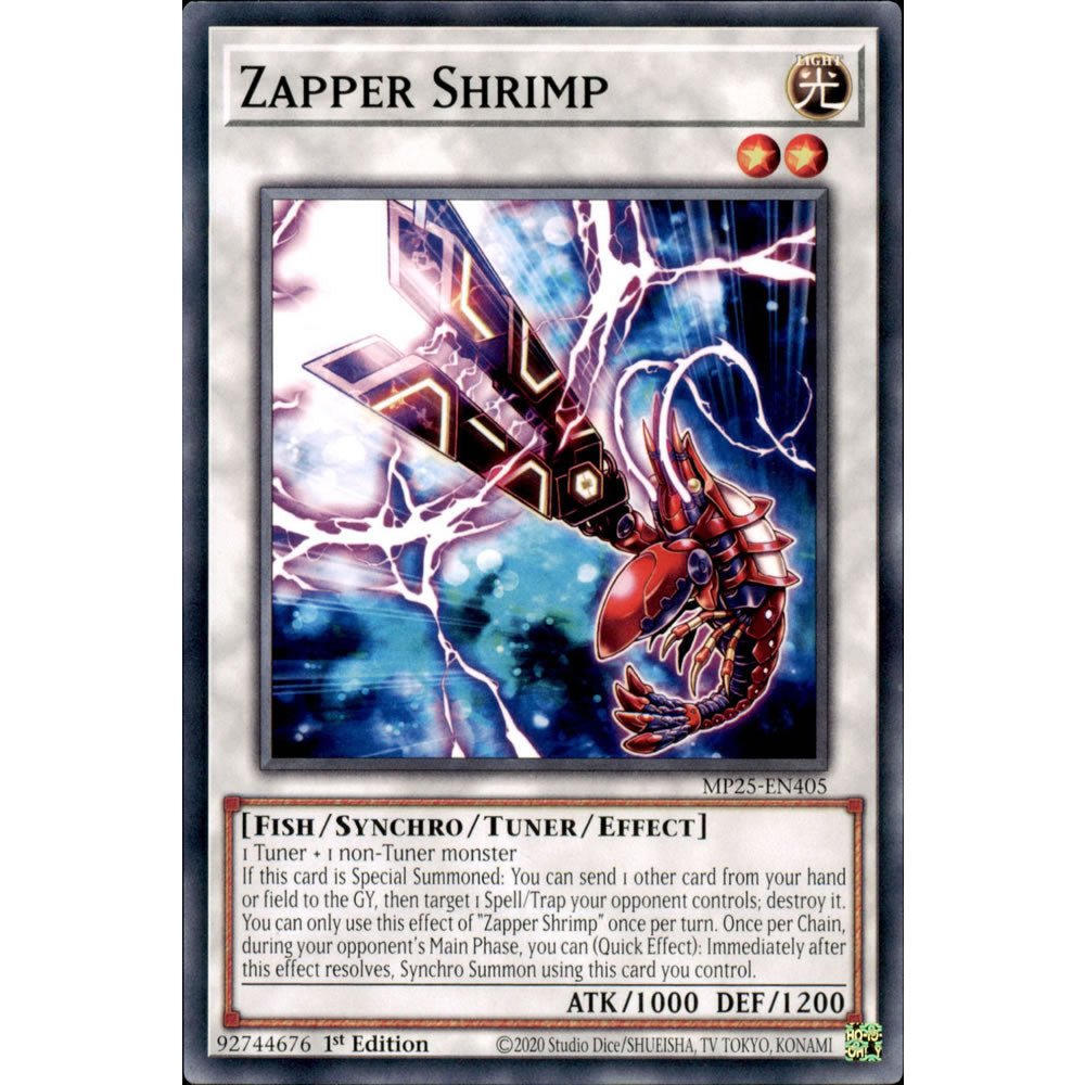 Zapper Shrimp MP25-EN405 Yu-Gi-Oh! Card from the Mega Tin 2025 Mega Pack Set