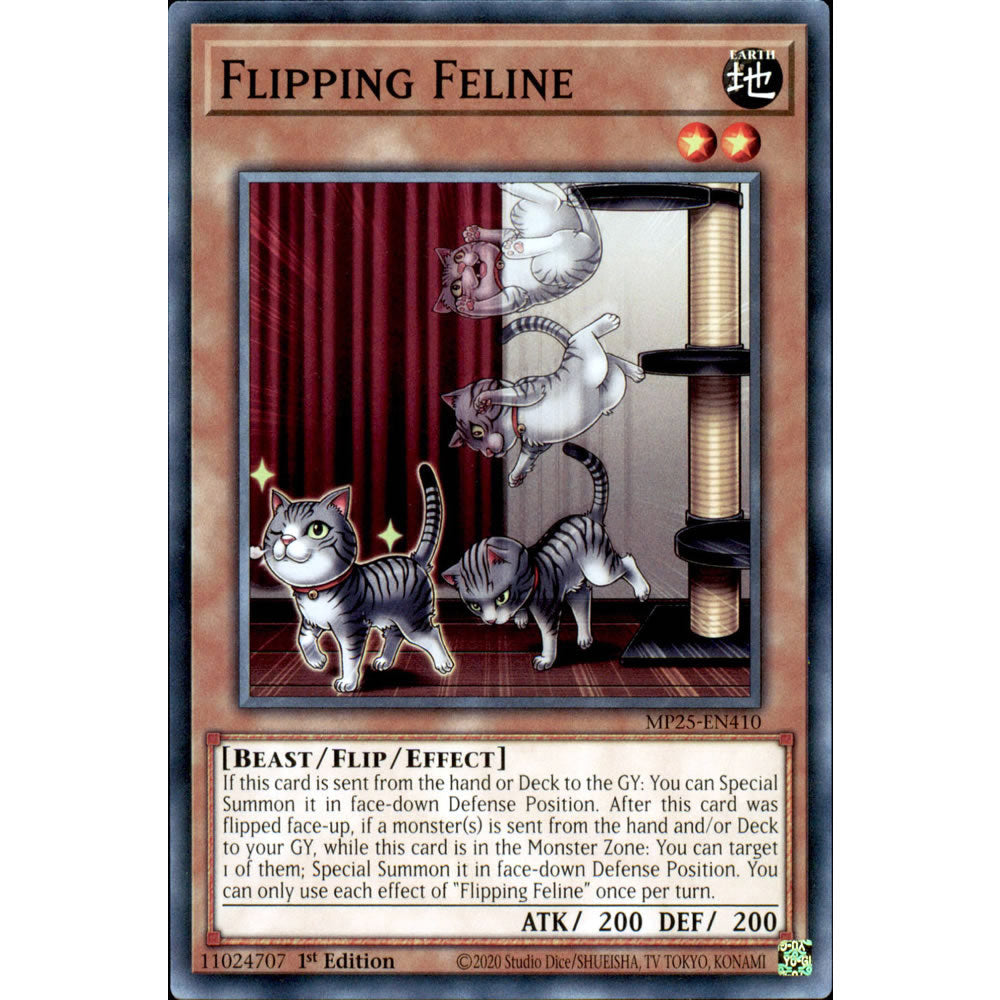 Flipping Feline MP25-EN410 Yu-Gi-Oh! Card from the Mega Tin 2025 Mega Pack Set