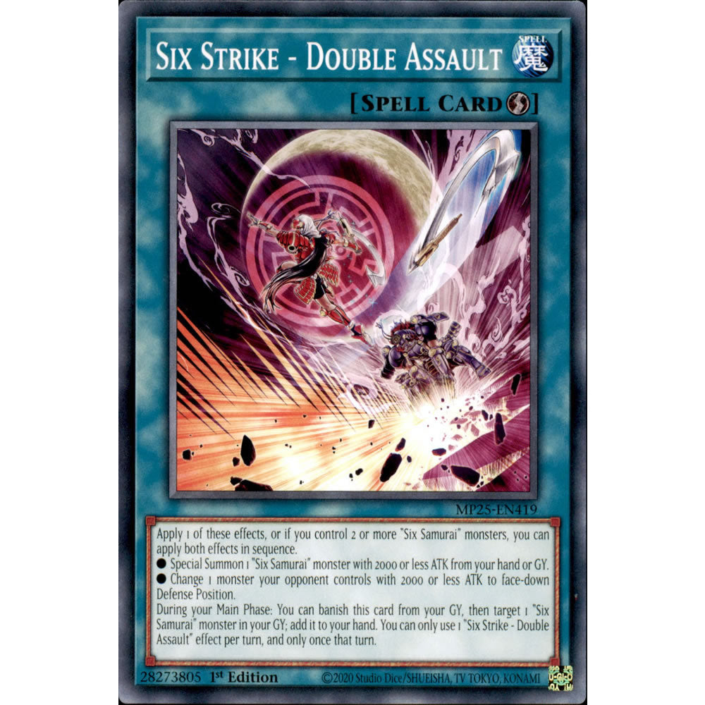 Six Strike - Double Assault MP25-EN419 Yu-Gi-Oh! Card from the Mega Tin 2025 Mega Pack Set