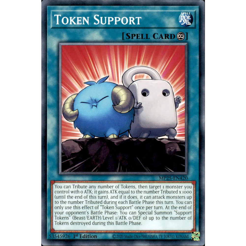 Token Support MP25-EN420 Yu-Gi-Oh! Card from the Mega Tin 2025 Mega Pack Set