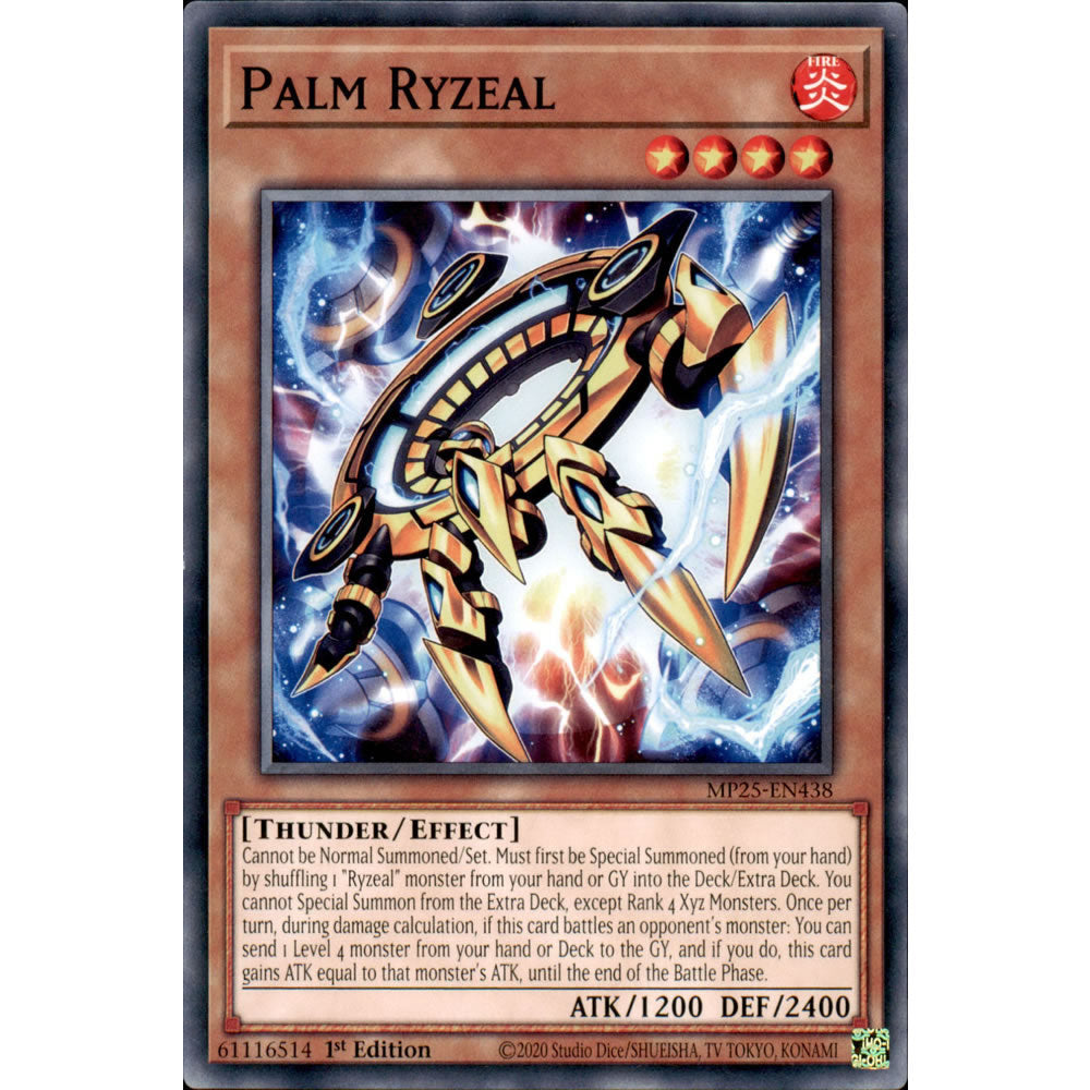 Palm Ryzeal MP25-EN438 Yu-Gi-Oh! Card from the Mega Tin 2025 Mega Pack Set