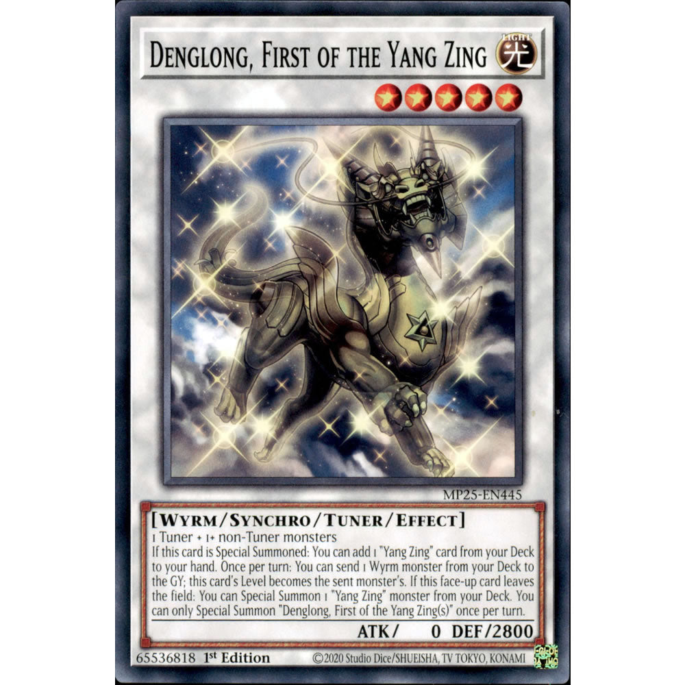 Denglong, First of the Yang Zing MP25-EN445 Yu-Gi-Oh! Card from the Mega Tin 2025 Mega Pack Set
