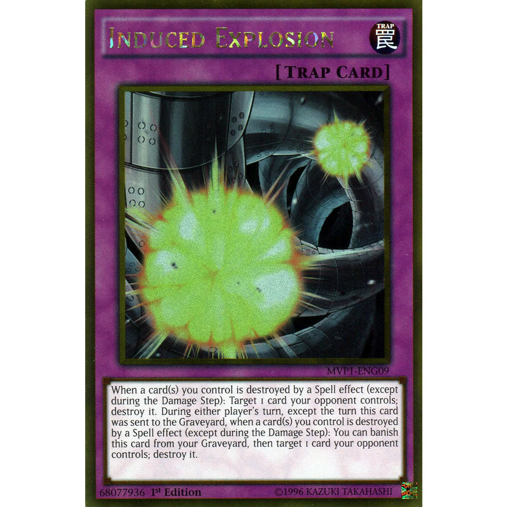 Induced Explosion MVP1-ENG09 Yu-Gi-Oh! Card from the The Dark Side of Dimensions Movie Gold Edition Set