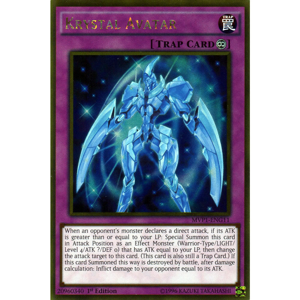 Krystal Avatar MVP1-ENG11 Yu-Gi-Oh! Card from the The Dark Side of Dimensions Movie Gold Edition Set