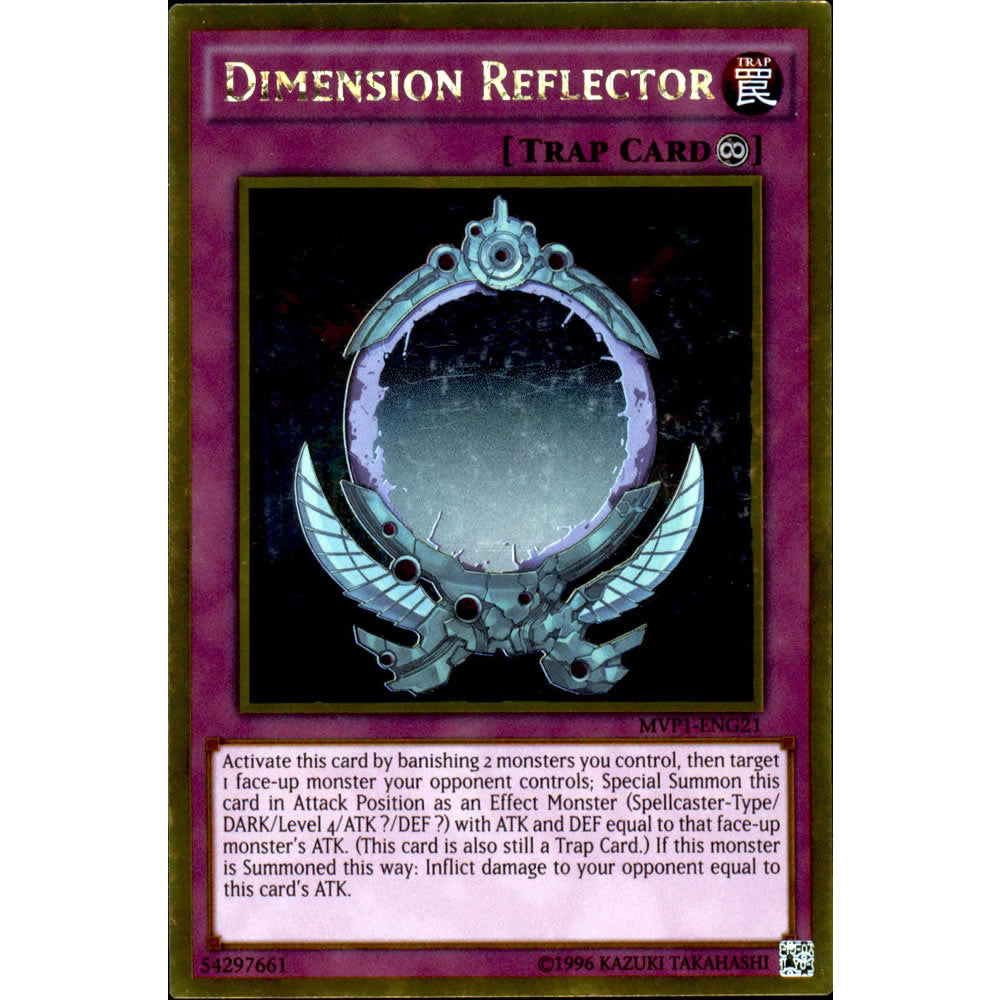 Dimension Reflector MVP1-ENG21 Yu-Gi-Oh! Card from the The Dark Side of Dimensions Movie Gold Edition Set