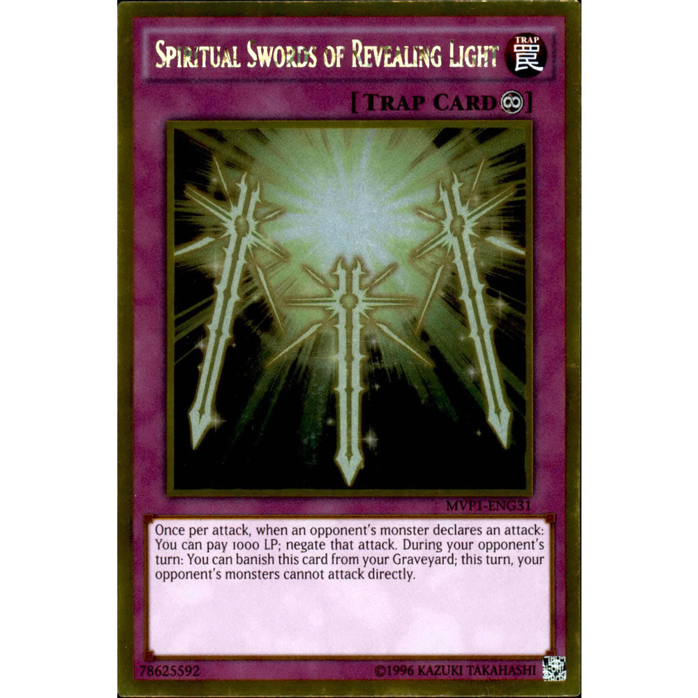 Spiritual Swords of Revealing Light MVP1-ENG31 Yu-Gi-Oh! Card from the The Dark Side of Dimensions Movie Gold Edition Set