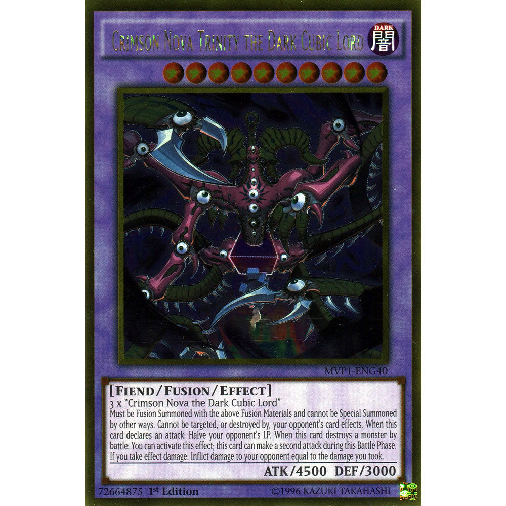 Crimson Nova Trinity the Dark Cubic Lord MVP1-ENG40 Yu-Gi-Oh! Card from the The Dark Side of Dimensions Movie Gold Edition Set