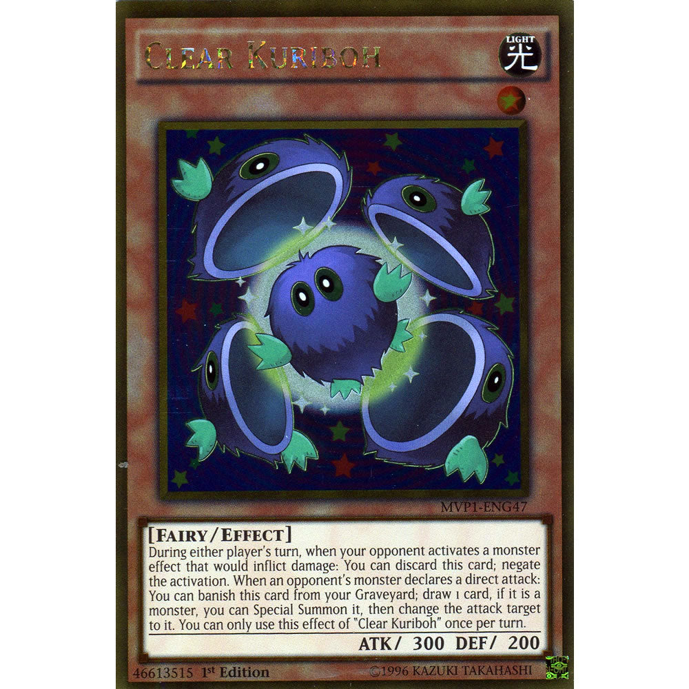 Clear Kuriboh MVP1-ENG47 Yu-Gi-Oh! Card from the The Dark Side of Dimensions Movie Gold Edition Set