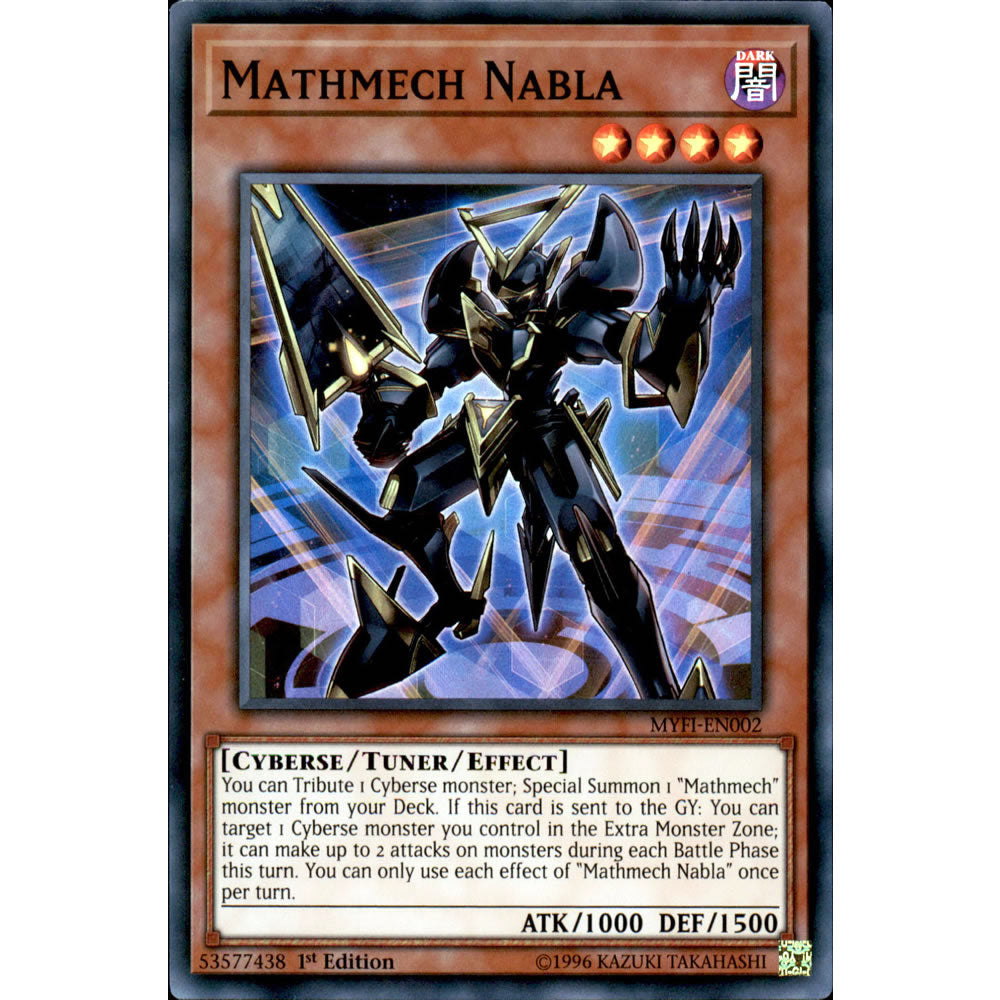 Mathmech Nabla MYFI-EN002 Yu-Gi-Oh! Card from the Mystic Fighters Set