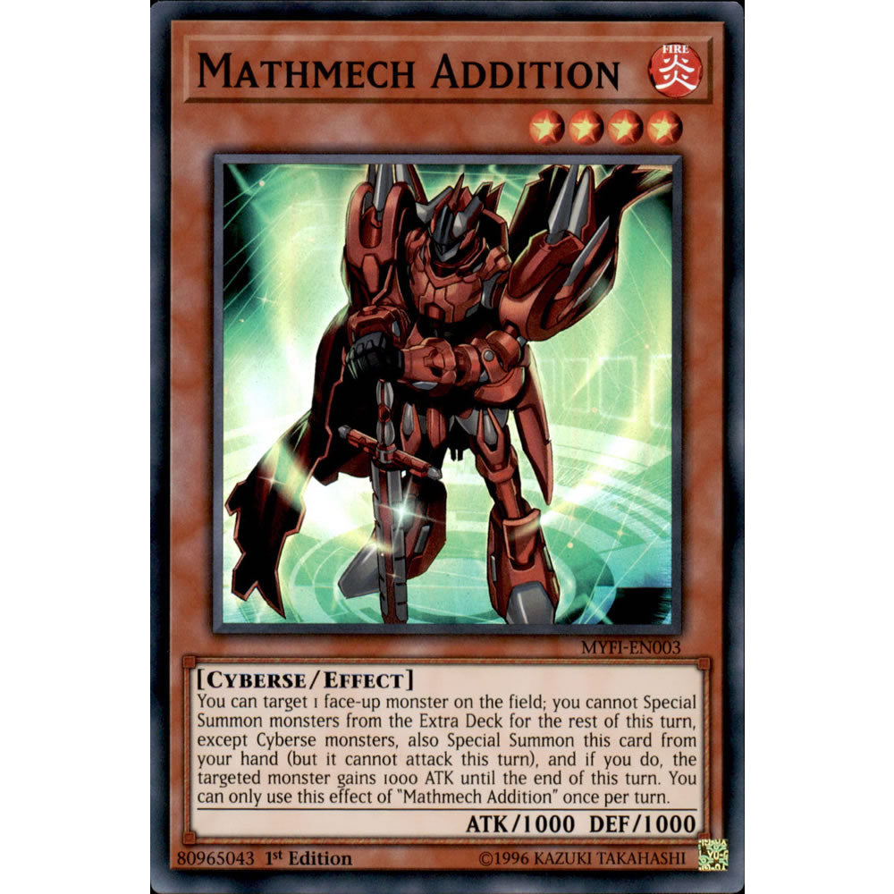 Mathmech Addition MYFI-EN003 Yu-Gi-Oh! Card from the Mystic Fighters Set