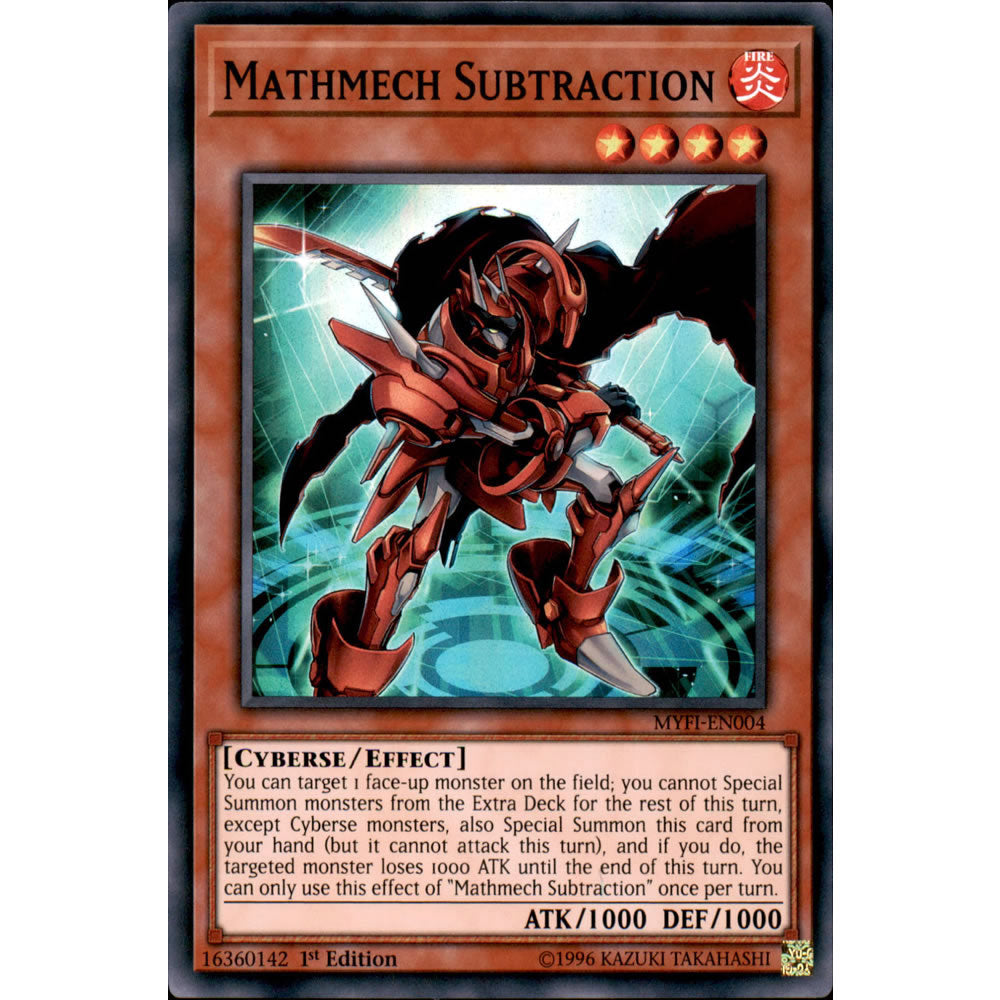 Mathmech Subtraction MYFI-EN004 Yu-Gi-Oh! Card from the Mystic Fighters Set