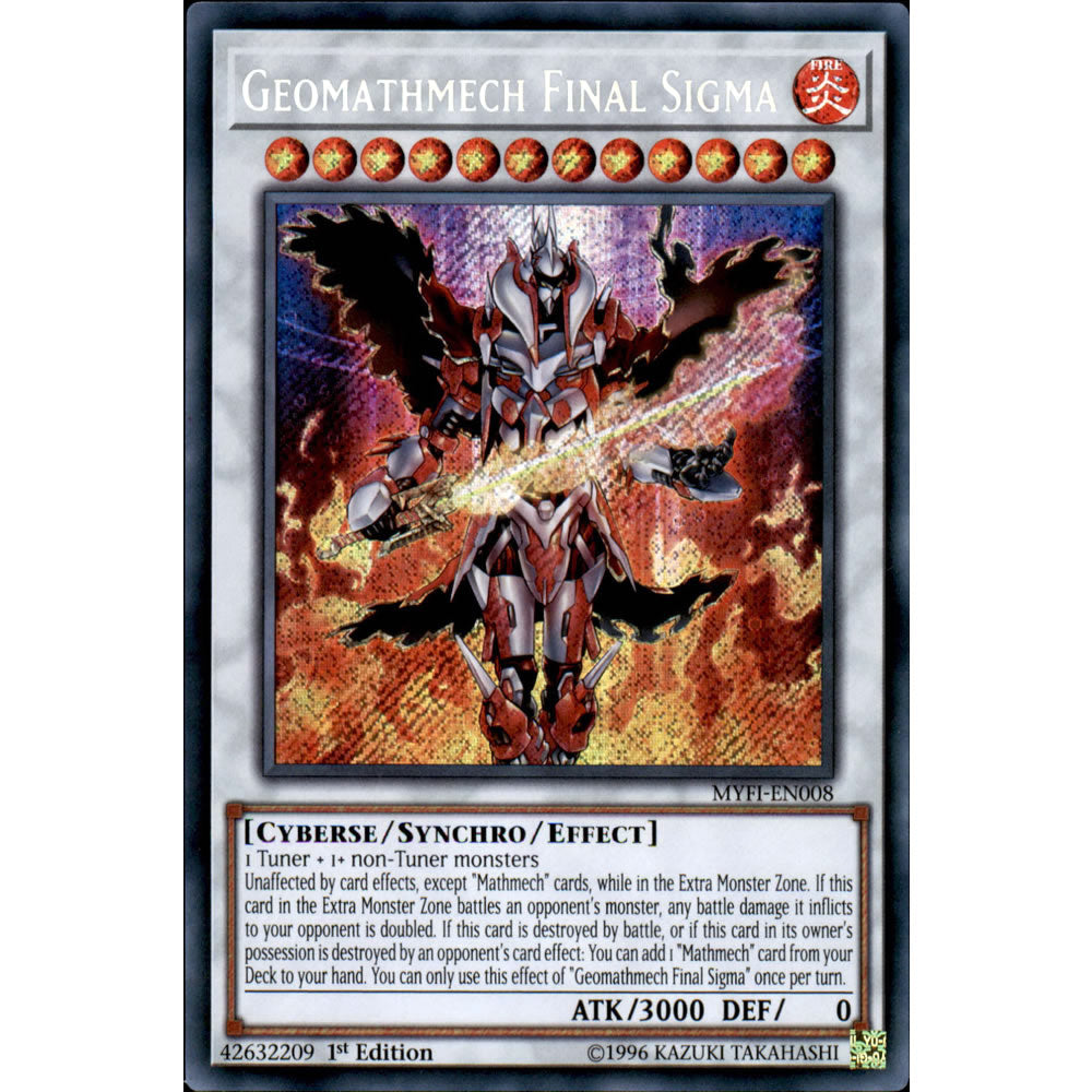 Geomathmech Final Sigma MYFI-EN008 Yu-Gi-Oh! Card from the Mystic Fighters Set