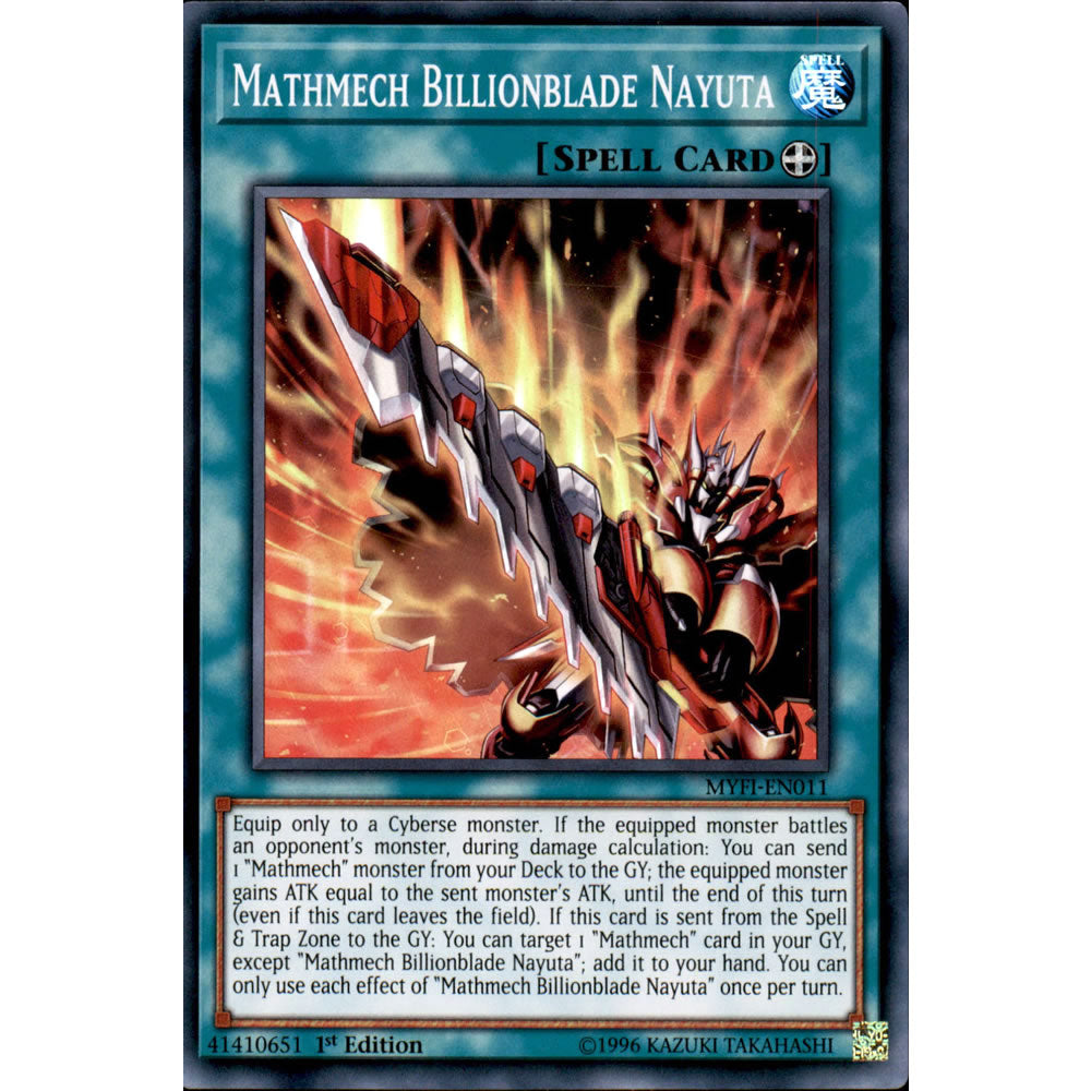 Mathmech Billionblade Nayuta MYFI-EN011 Yu-Gi-Oh! Card from the Mystic Fighters Set