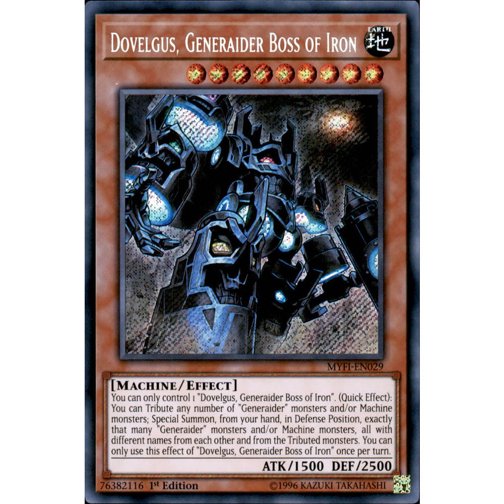Dovelgus, Generaider Boss of Iron MYFI-EN029 Yu-Gi-Oh! Card from the Mystic Fighters Set