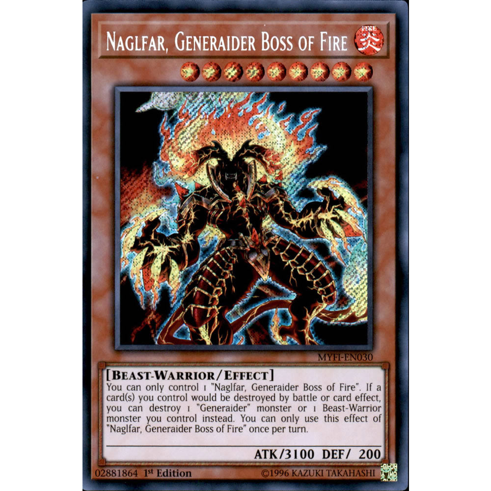 Naglfar, Generaider Boss of Fire MYFI-EN030 Yu-Gi-Oh! Card from the Mystic Fighters Set