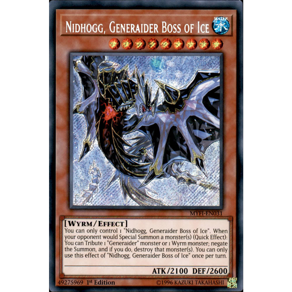 Nidhogg, Generaider Boss of Ice MYFI-EN031 Yu-Gi-Oh! Card from the Mystic Fighters Set