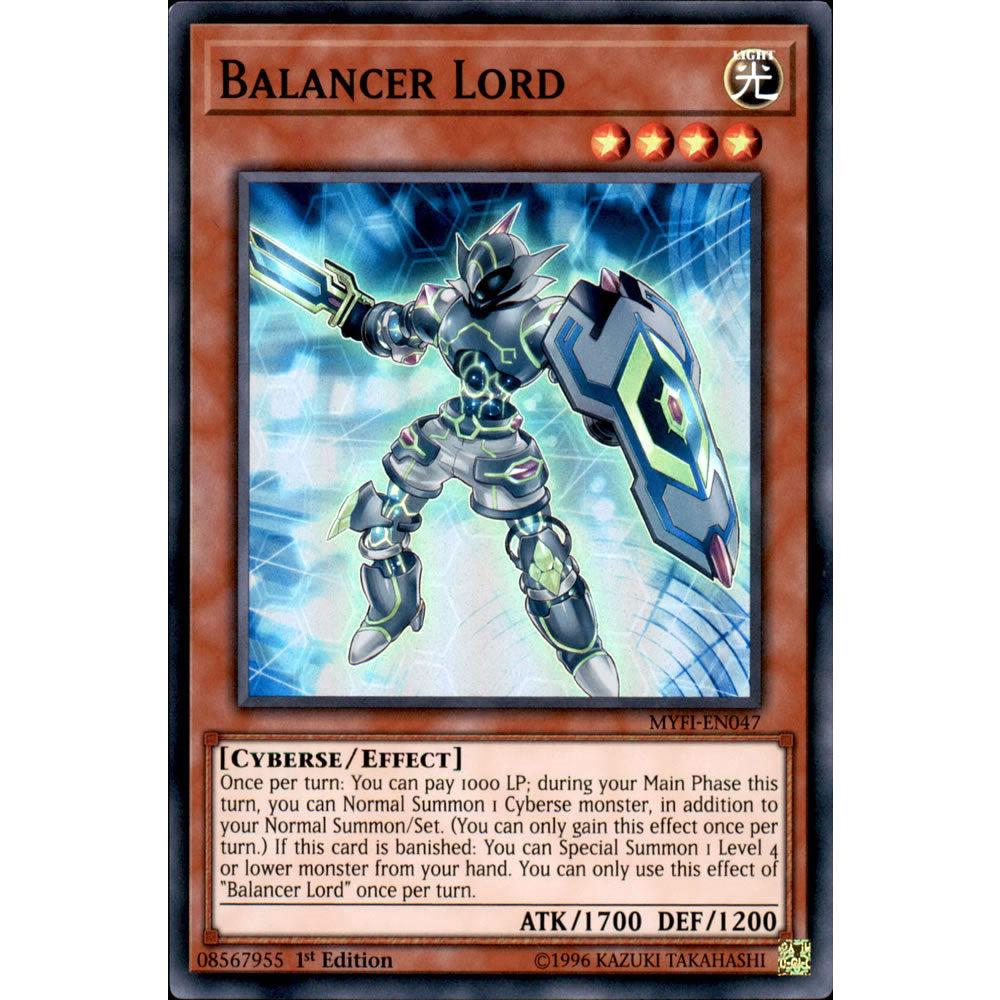 Balancer Lord MYFI-EN047 Yu-Gi-Oh! Card from the Mystic Fighters Set