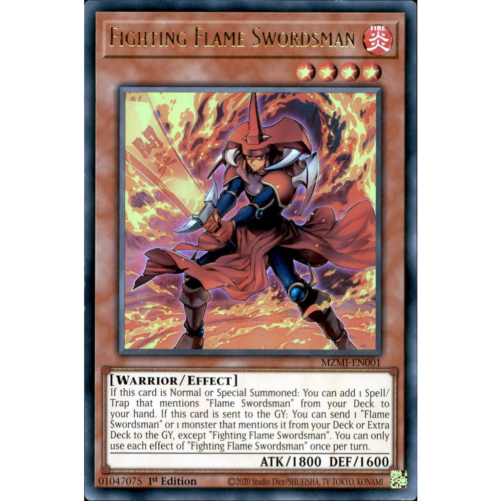Fighting Flame Swordsman MZMI-EN001 Yu-Gi-Oh! Card from the Maze of Millennia Set