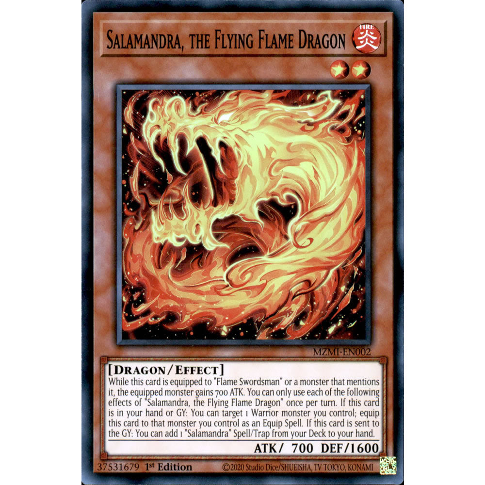 Salamandra, the Flying Flame Dragon MZMI-EN002 Yu-Gi-Oh! Card from the Maze of Millennia Set