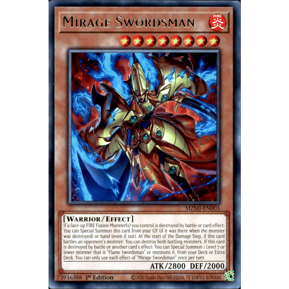 Mirage Swordsman MZMI-EN003 Yu-Gi-Oh! Card from the Maze of Millennia Set