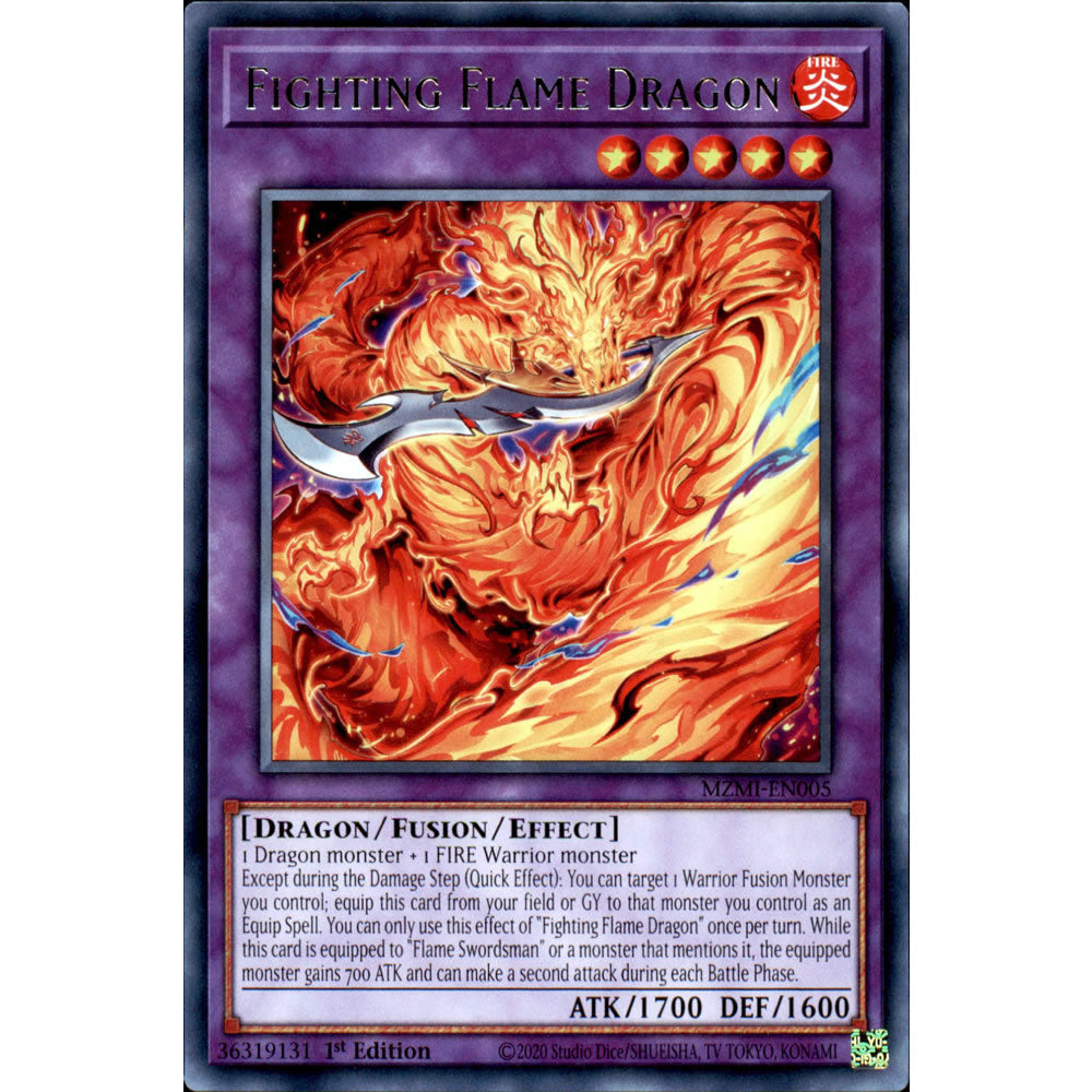 Fighting Flame Dragon MZMI-EN005 Yu-Gi-Oh! Card from the Maze of Millennia Set