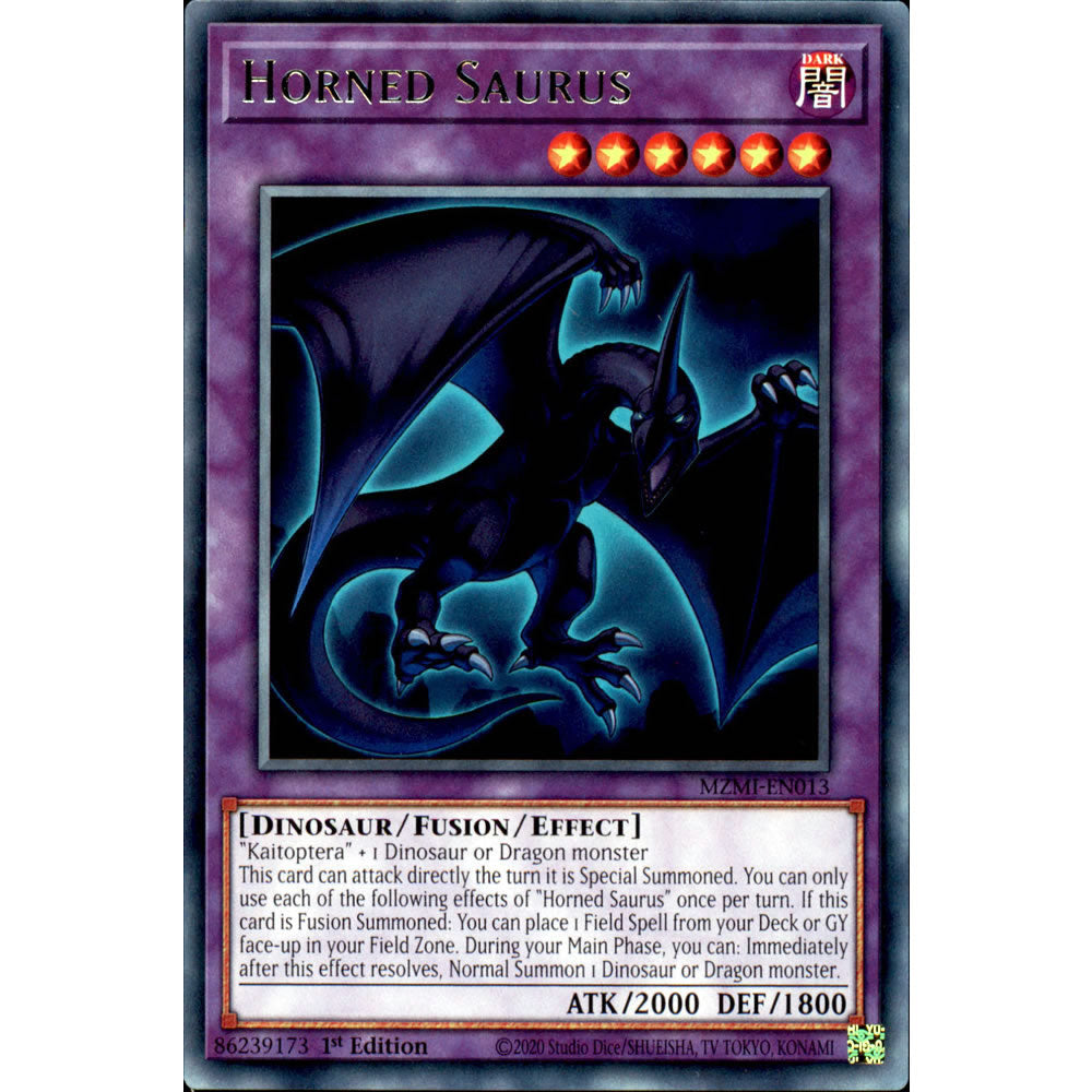 Horned Saurus MZMI-EN013 Yu-Gi-Oh! Card from the Maze of Millennia Set