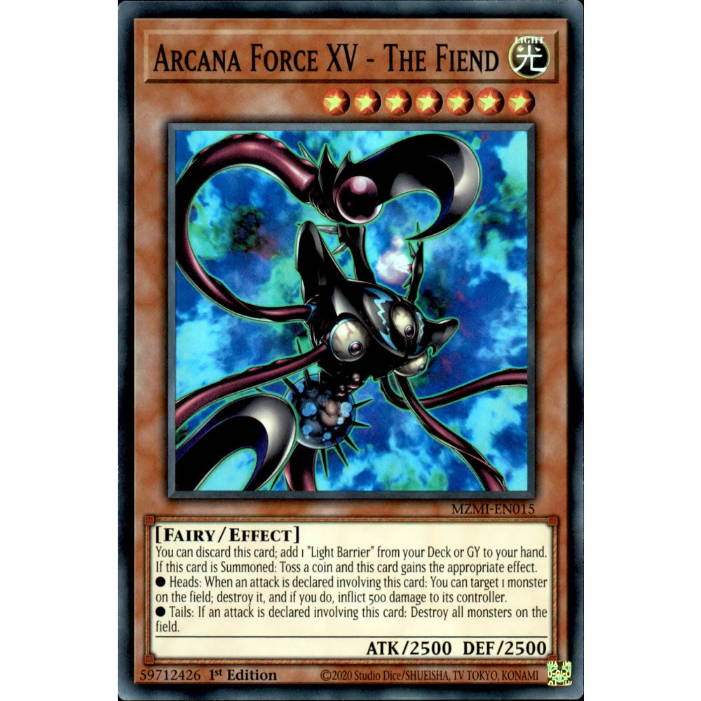 Arcana Force XV - The Fiend MZMI-EN015 Yu-Gi-Oh! Card from the Maze of Millennia Set