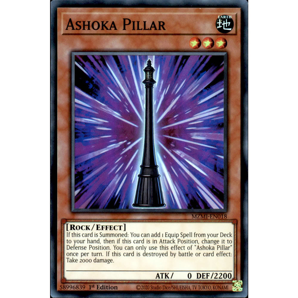 Ashoka Pillar MZMI-EN018 Yu-Gi-Oh! Card from the Maze of Millennia Set