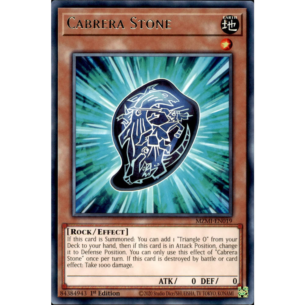 Cabrera Stone MZMI-EN019 Yu-Gi-Oh! Card from the Maze of Millennia Set