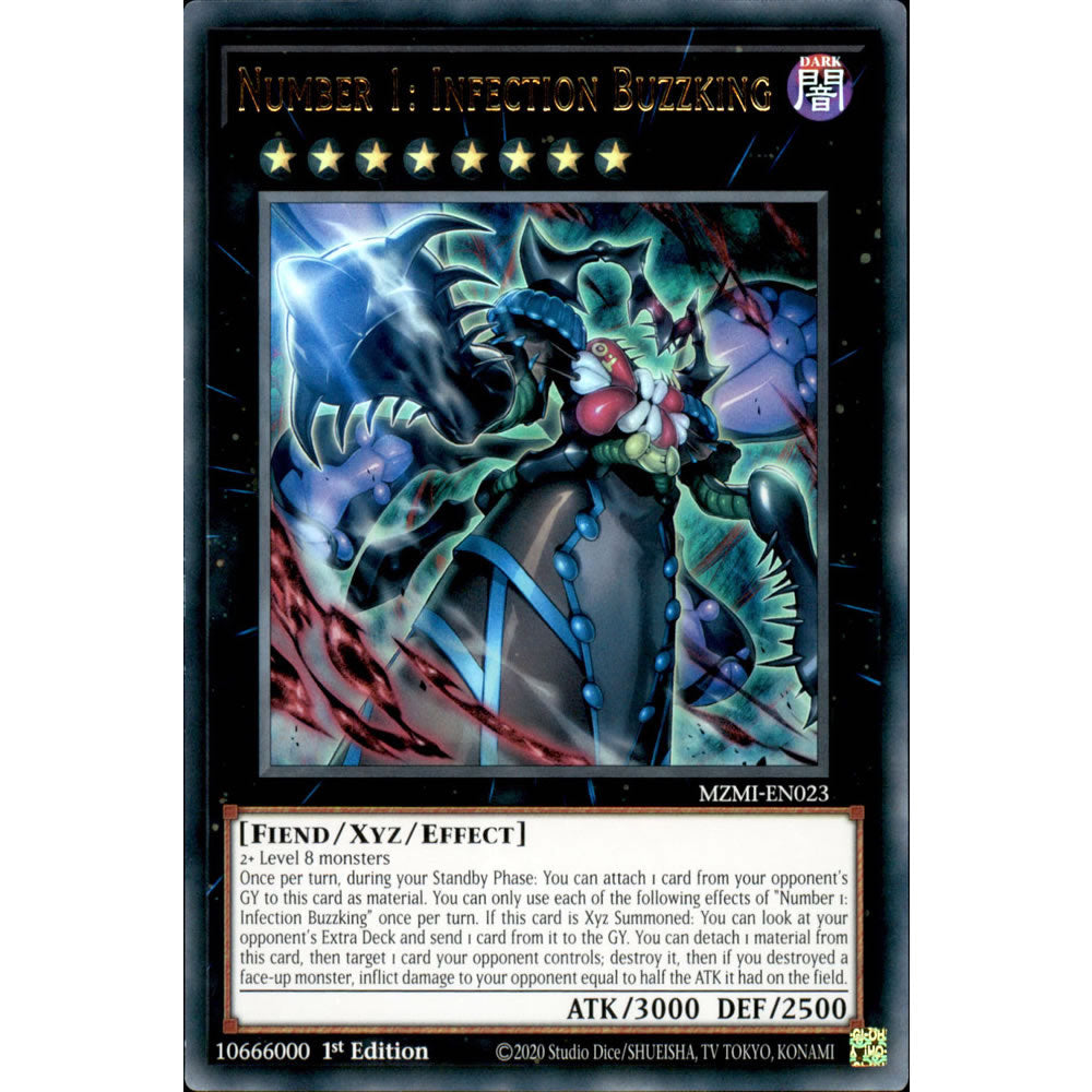 Number 1: Infection Buzzking MZMI-EN023 Yu-Gi-Oh! Card from the Maze of Millennia Set