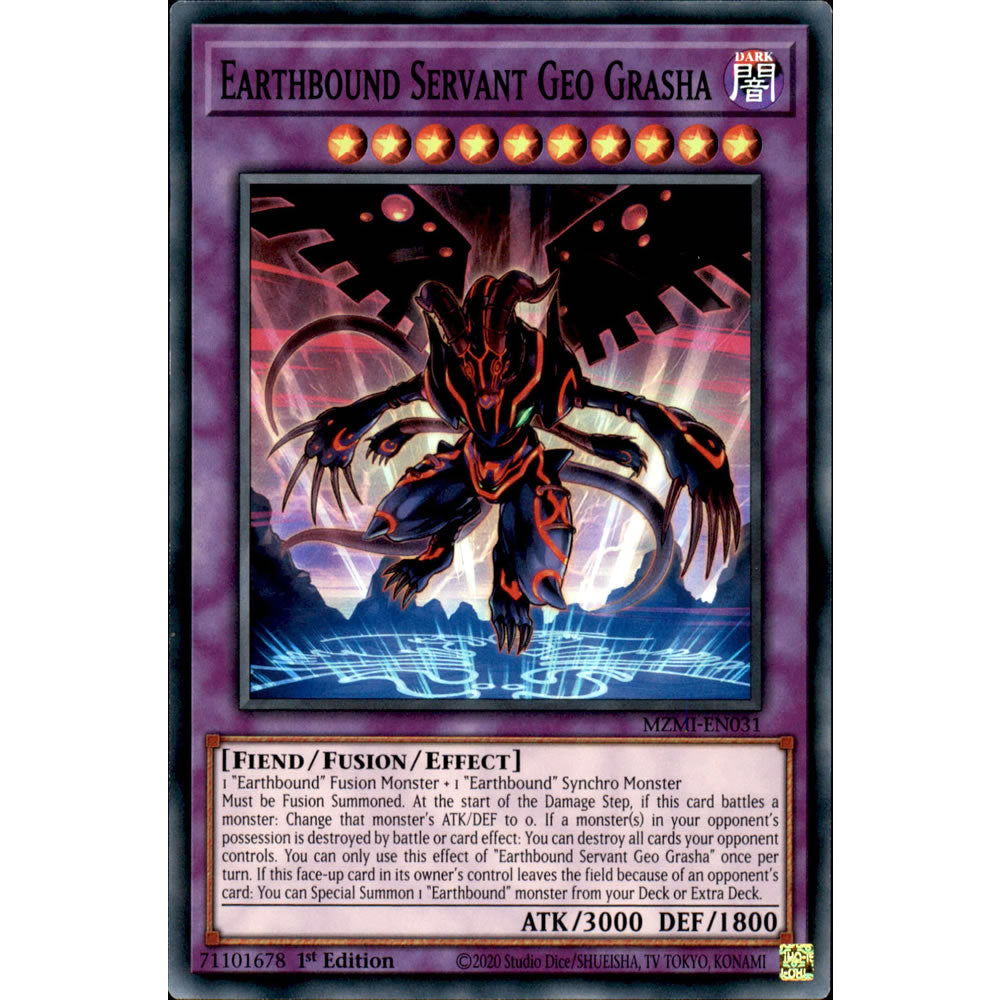 Earthbound Servant Geo Grasha MZMI-EN031 Yu-Gi-Oh! Card from the Maze of Millennia Set