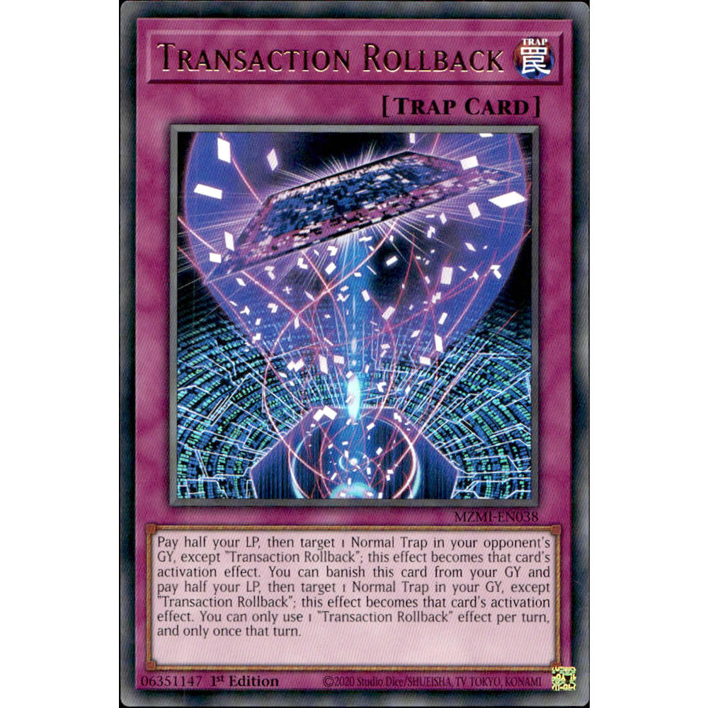 Transaction Rollback MZMI-EN038 Yu-Gi-Oh! Card from the Maze of Millennia Set