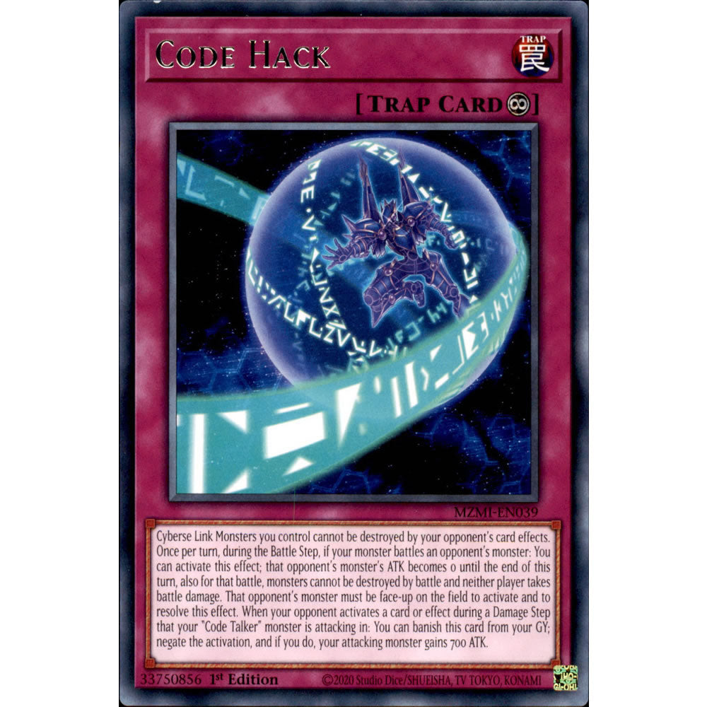 Code Hack MZMI-EN039 Yu-Gi-Oh! Card from the Maze of Millennia Set