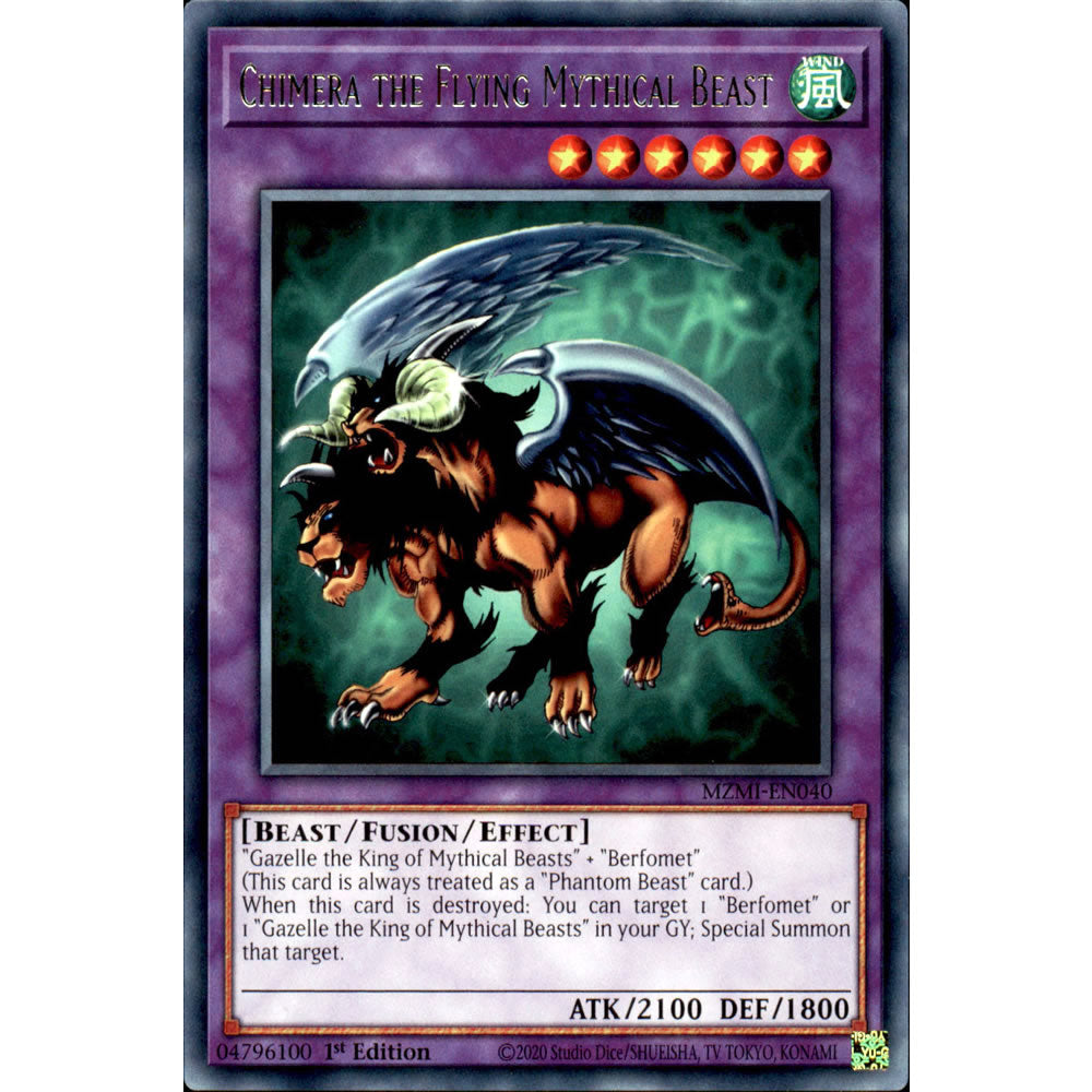 Chimera the Flying Mythical Beast MZMI-EN040 Yu-Gi-Oh! Card from the Maze of Millennia Set