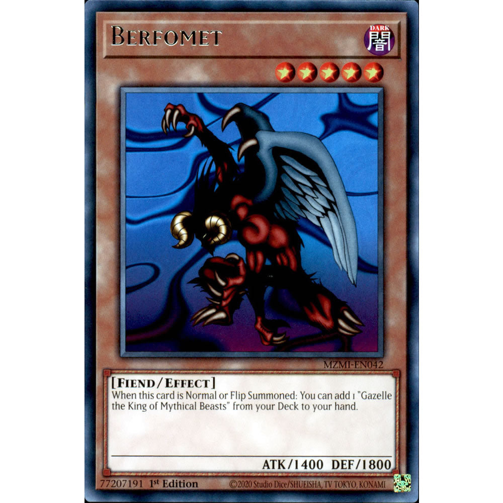 Berfomet MZMI-EN042 Yu-Gi-Oh! Card from the Maze of Millennia Set