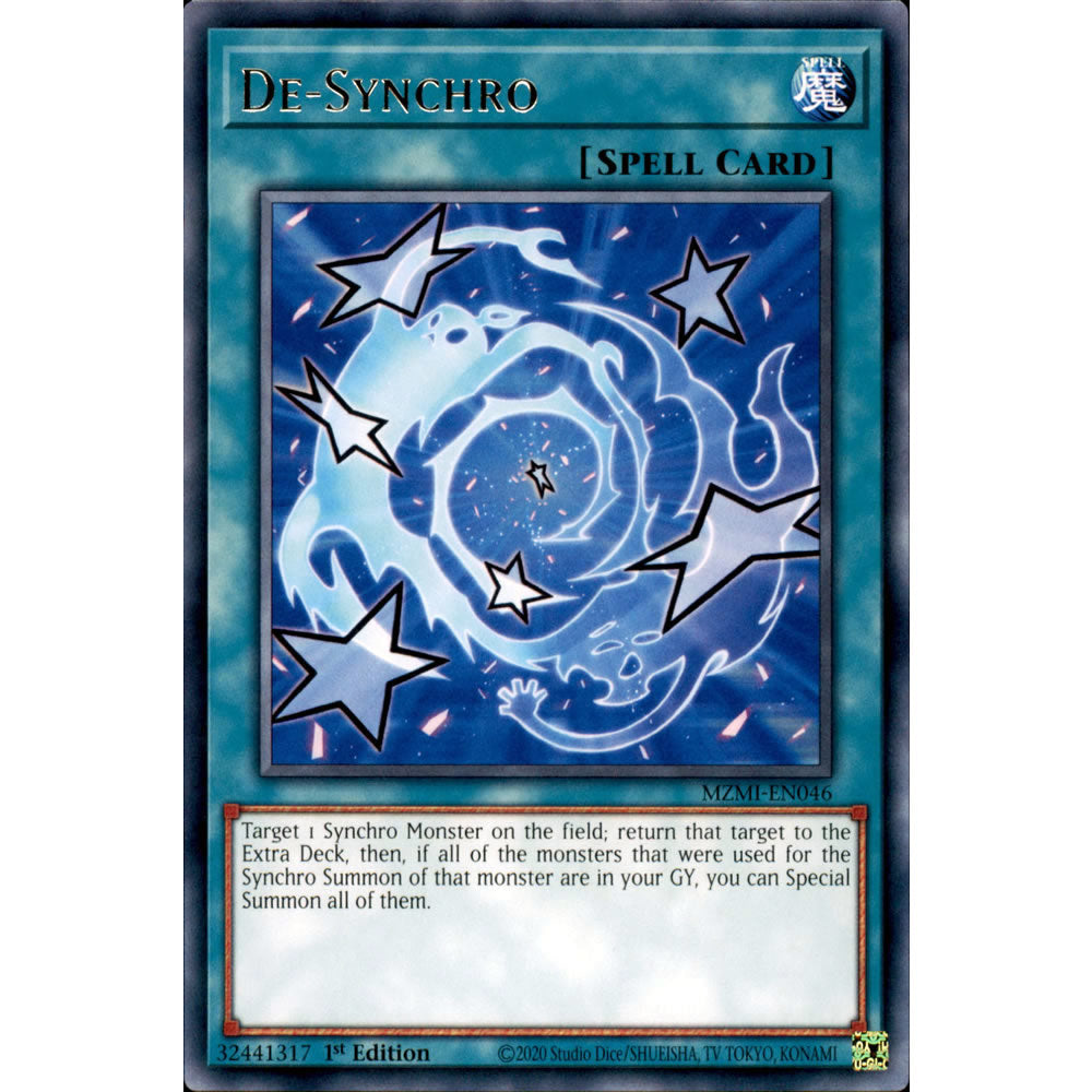 De-Synchro MZMI-EN046 Yu-Gi-Oh! Card from the Maze of Millennia Set