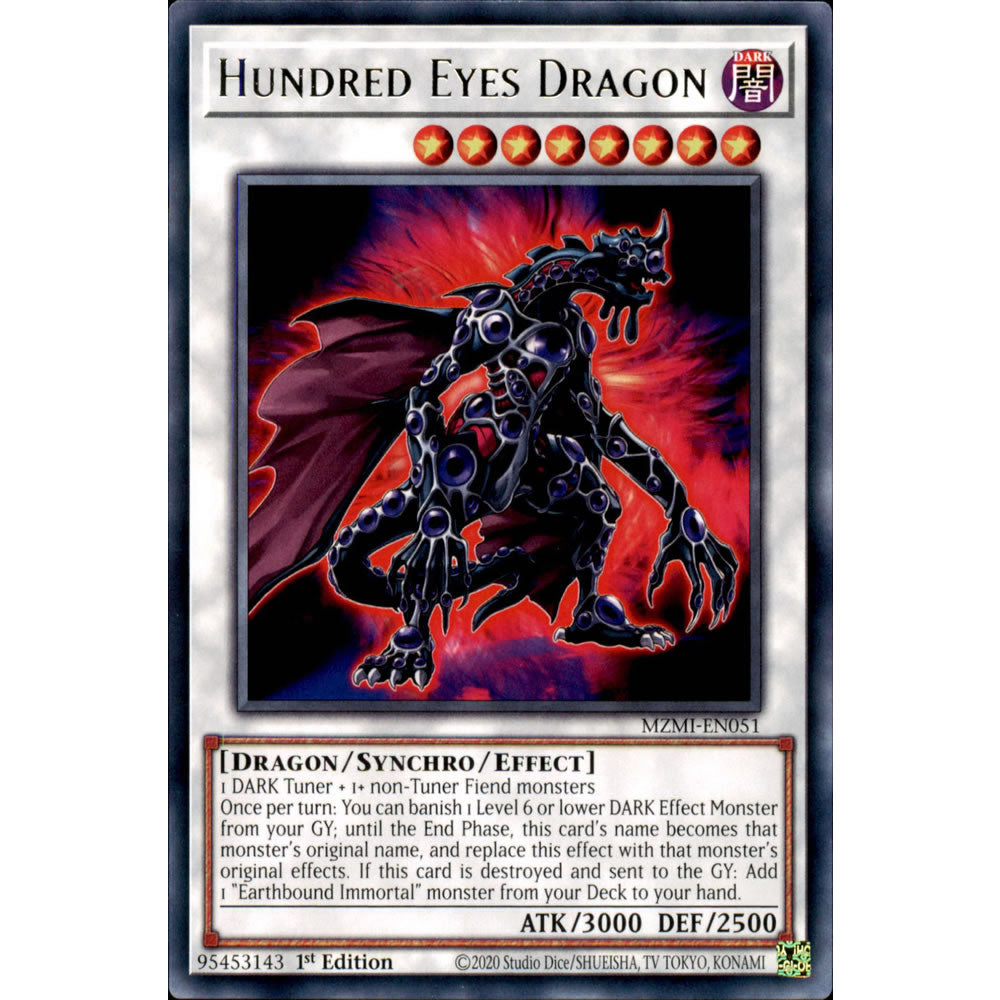 Hundred Eyes Dragon MZMI-EN051 Yu-Gi-Oh! Card from the Maze of Millennia Set