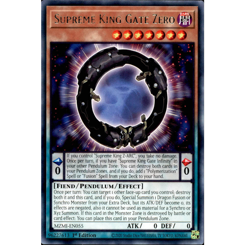 Supreme King Gate Zero MZMI-EN055 Yu-Gi-Oh! Card from the Maze of Millennia Set