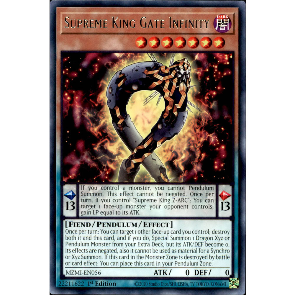 Supreme King Gate Infinity MZMI-EN056 Yu-Gi-Oh! Card from the Maze of Millennia Set