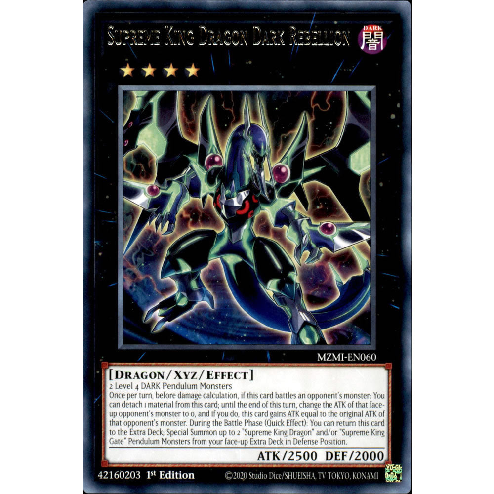 Supreme King Dragon Dark Rebellion MZMI-EN060 Yu-Gi-Oh! Card from the Maze of Millennia Set