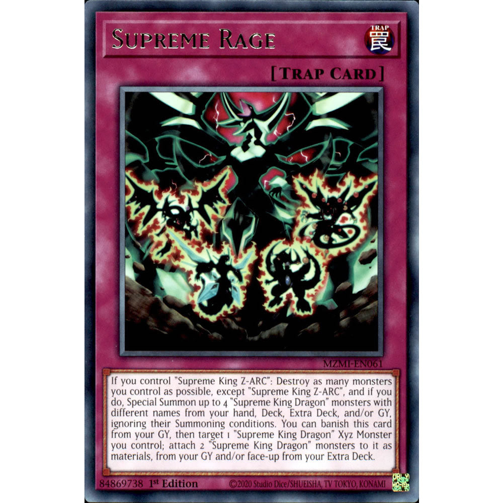 Supreme Rage MZMI-EN061 Yu-Gi-Oh! Card from the Maze of Millennia Set