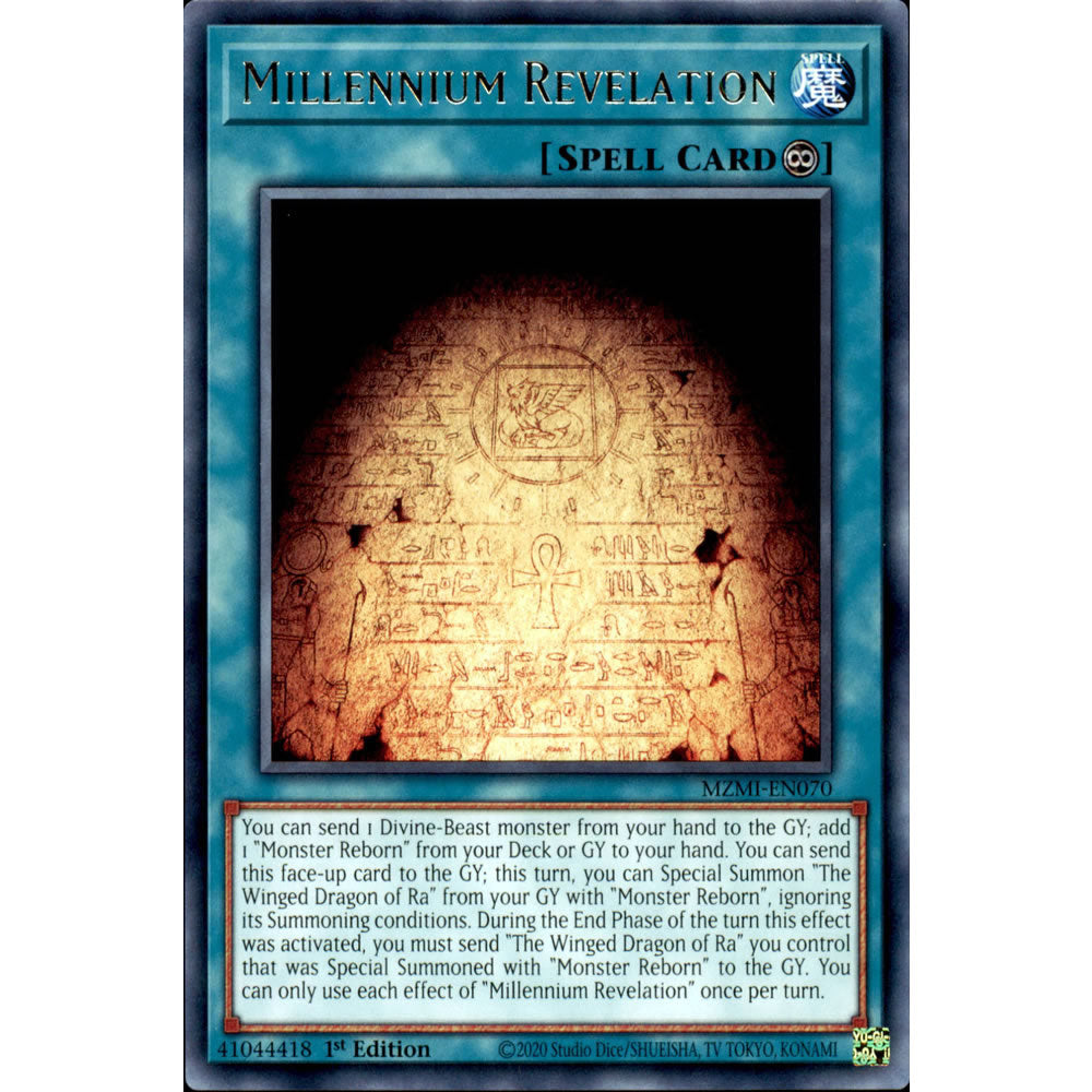 Millennium Revelation MZMI-EN070 Yu-Gi-Oh! Card from the Maze of Millennia Set