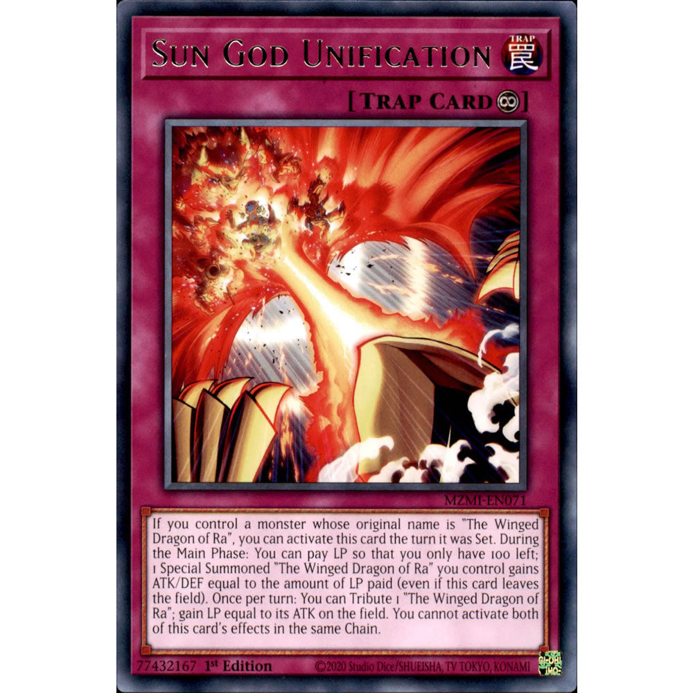 Sun God Unification MZMI-EN071 Yu-Gi-Oh! Card from the Maze of Millennia Set