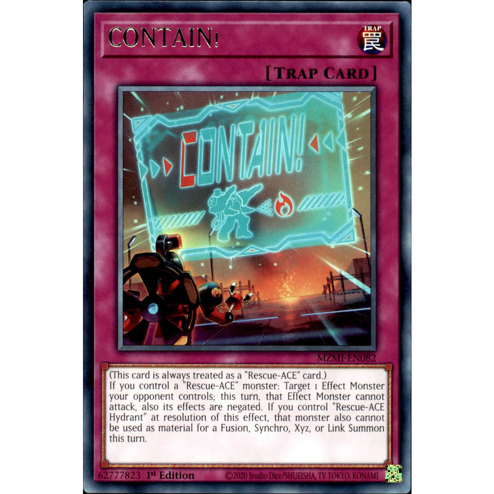 CONTAIN! MZMI-EN082 Yu-Gi-Oh! Card from the Maze of Millennia Set